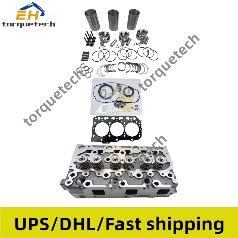 Rebuild Kit+Cylinder Head For Kubota D1803 Engine L2800F L3240F L3540GST Tractor