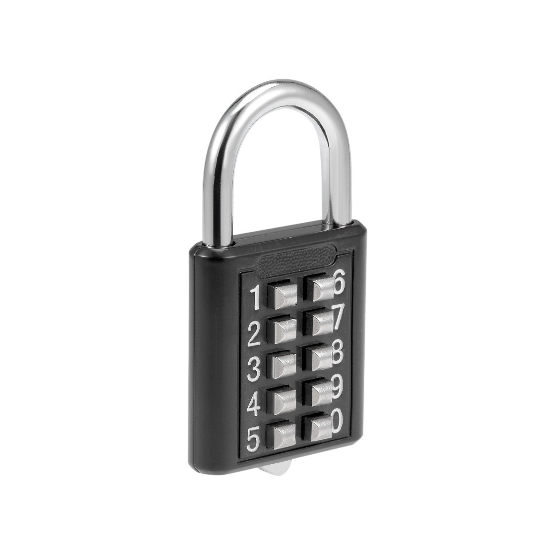 10-Digit Combination Padlock Push Button Locker Cabinet Lock Black 2Pcs