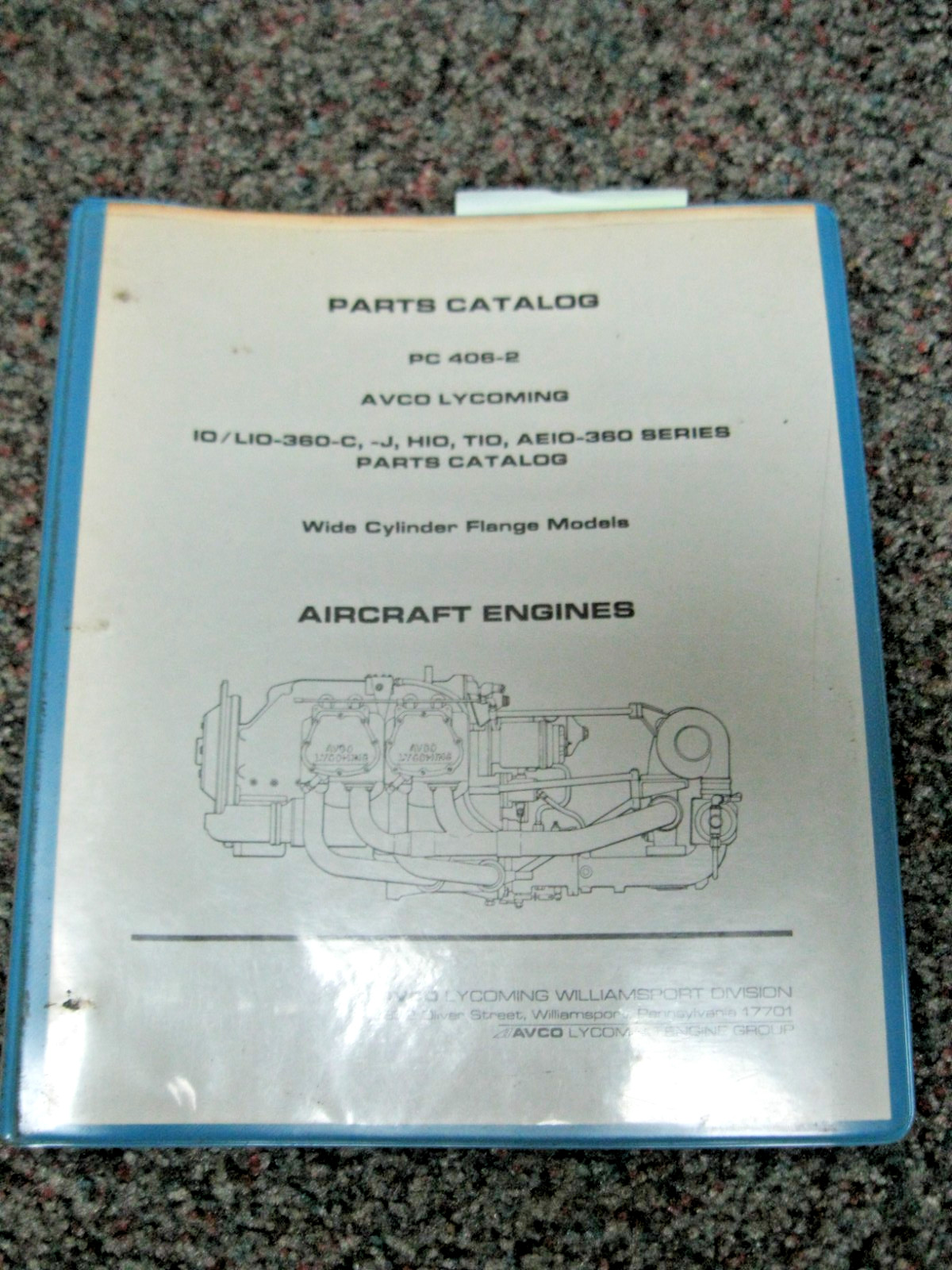 Lycoming Parts Catalog IO, LIO, HIO AEIO TIO-360, Series Aircraft Engines PC-406