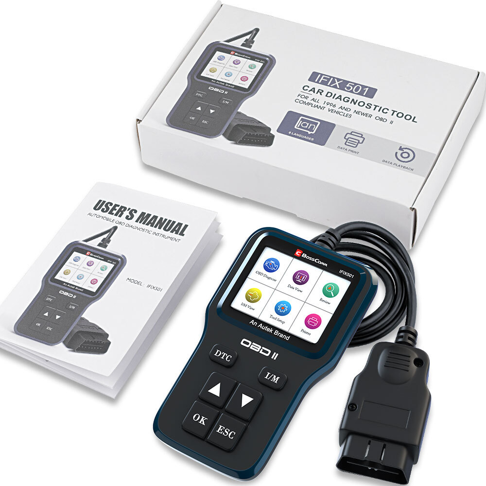 Bosscomm IFIX501 EOBD OBD2 Scanner Code Reader Check Engine Fault Diagnostic