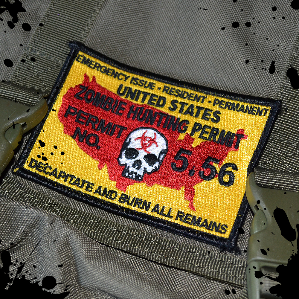 Tactical Zombie Undead Killer Hunting Permit Morale Patch