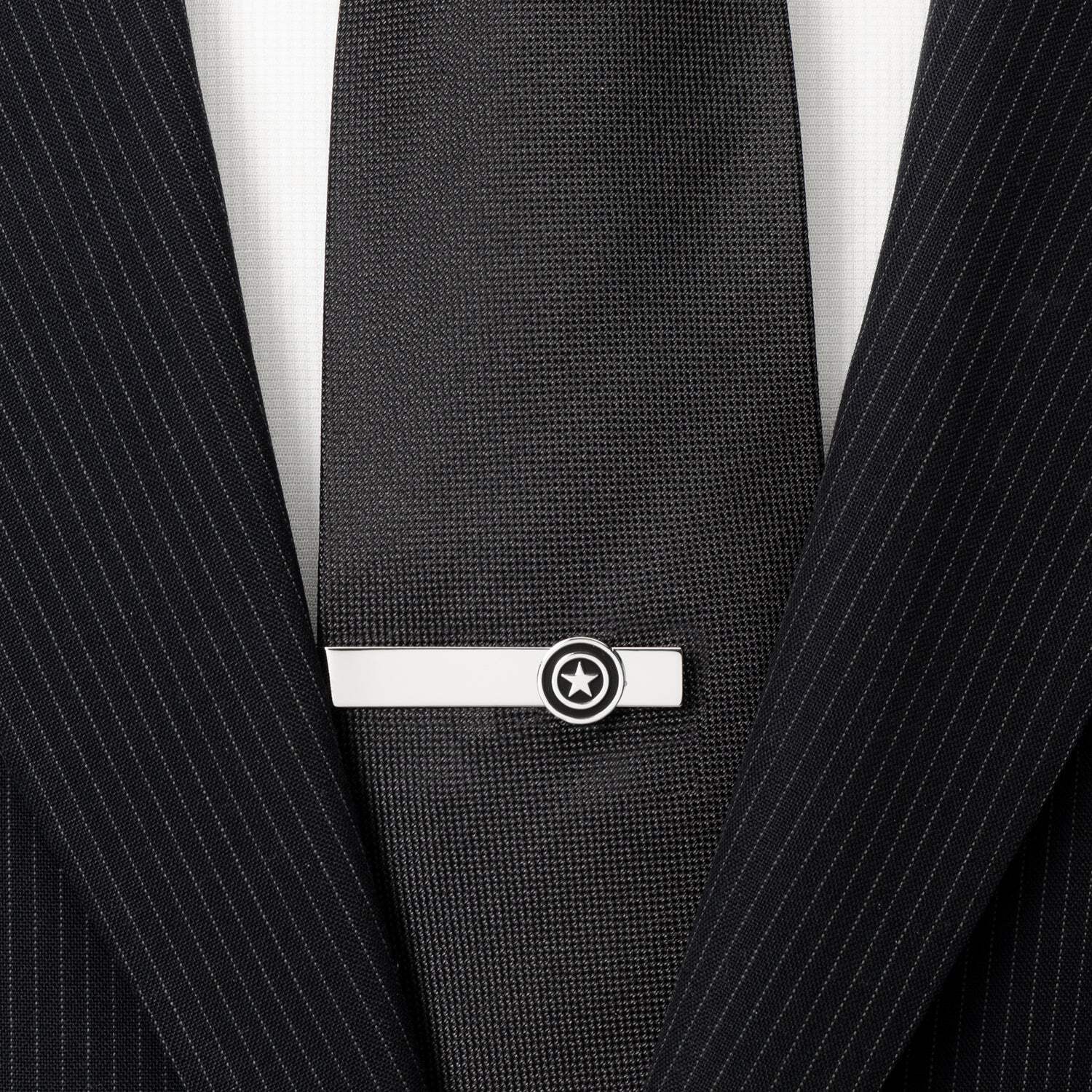 Marvel Captain America Silver Hidden Message Tie Bar