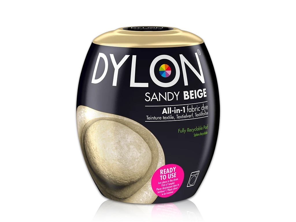 DYLON Fabric Machine Dye Pod Sandy Beige 350g Cotton Wool - Natural Fibres