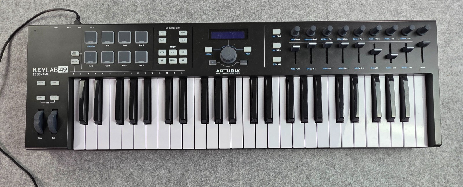 Arturia KeyLab Essential 49 MIDI Keyboard Controller, 49 Synth Keys, USB/MIDI O…