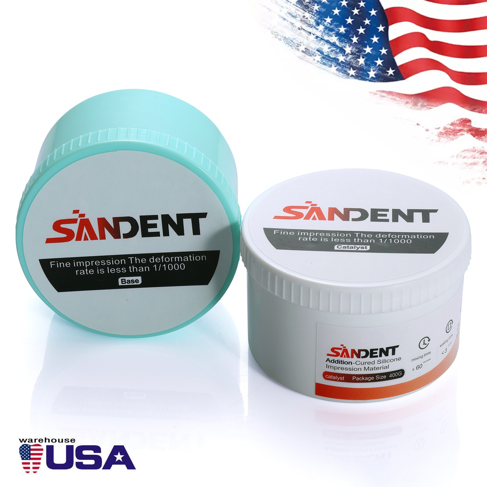 Dental Impression Material Putty Fast/Normal Set Base & Catalyst 400G*2