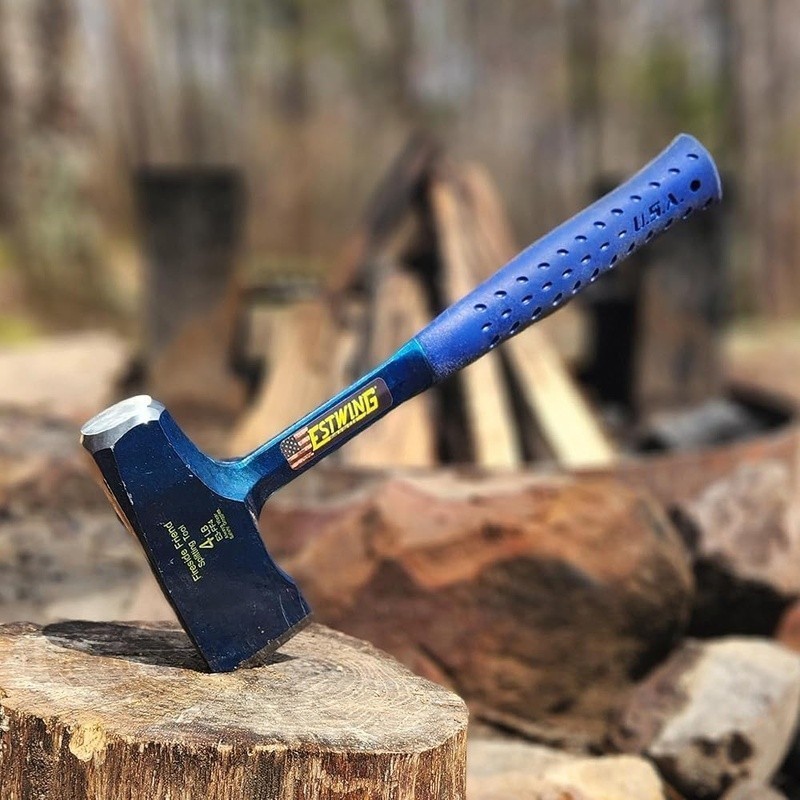 Fireside Friend Leather 14" Wood Splitting Maul with Forged Steel Construction