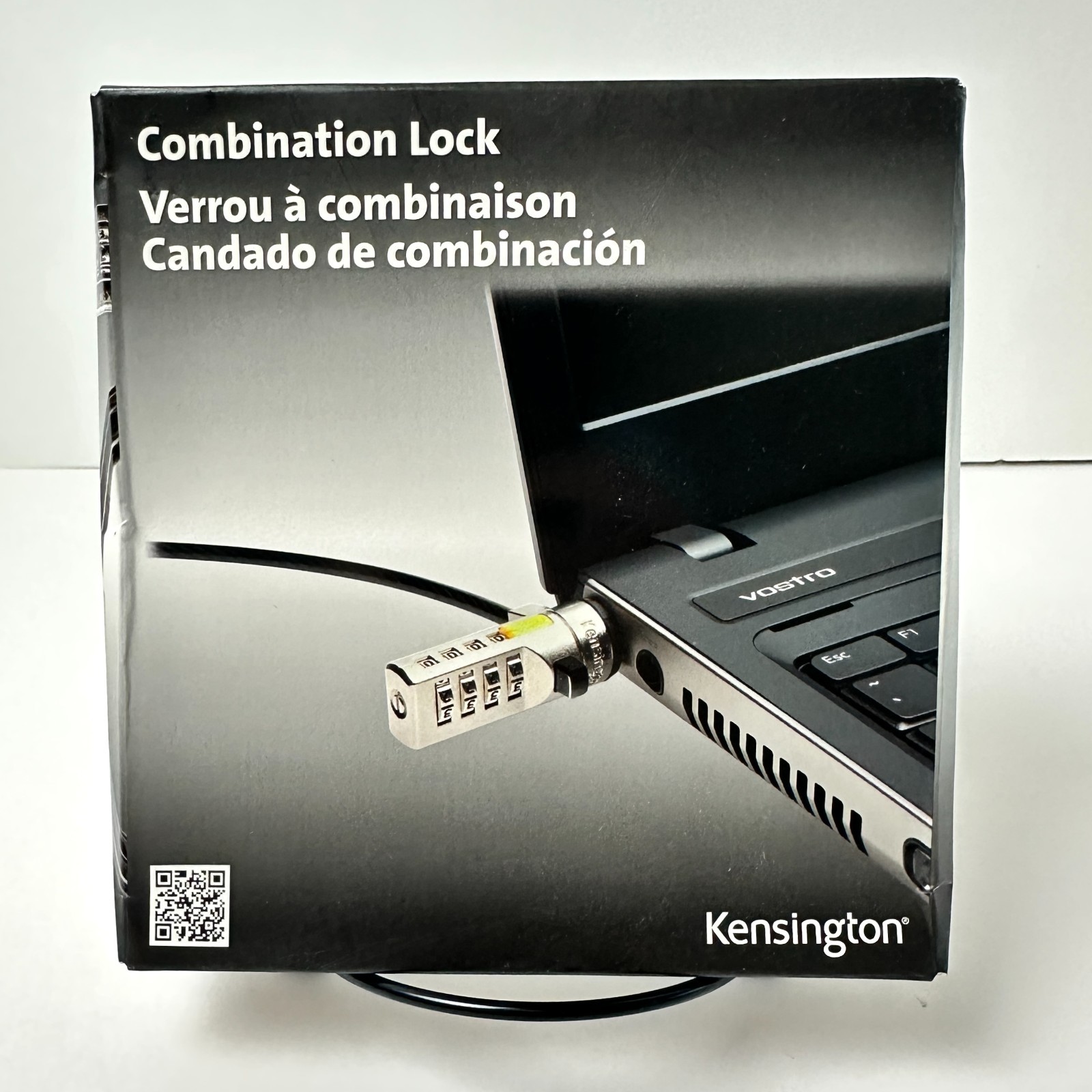 Kensington Laptop Combination Lock Security Cable T-Bar Style New Damaged Box