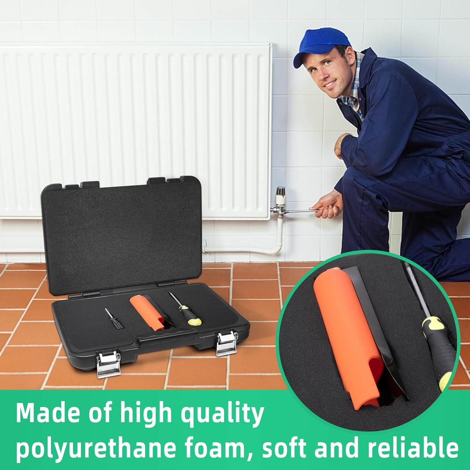 6 Pcs Polyurethane Foam Sheets- 16 X 12 X 1 Inch Tool Box Polyurethane Pads- Cut
