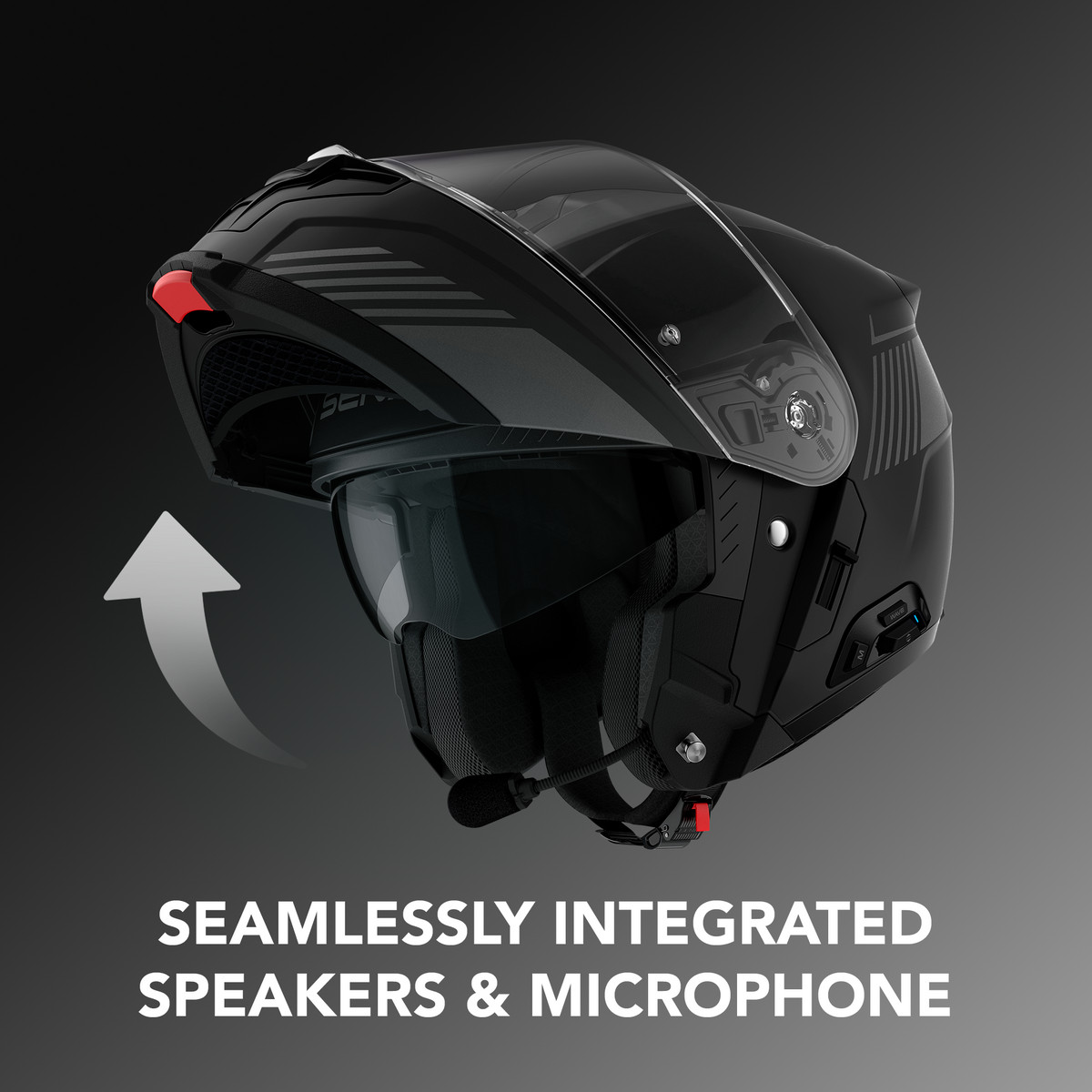 SENA SPECTER Modular Flip-Up Smart Communication Helmet Matte Black Large