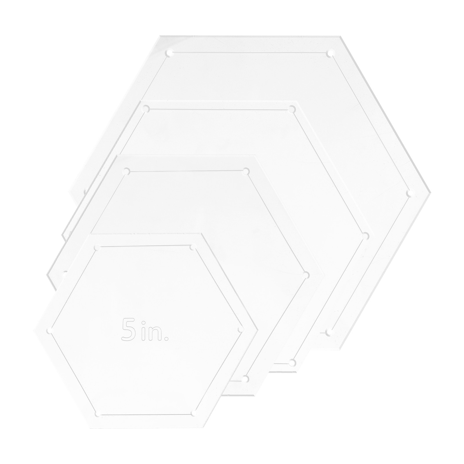 5" 6" 7" 8" Acrylic Hexagon Quilting Template for DIY Quilting Sewing Crafts