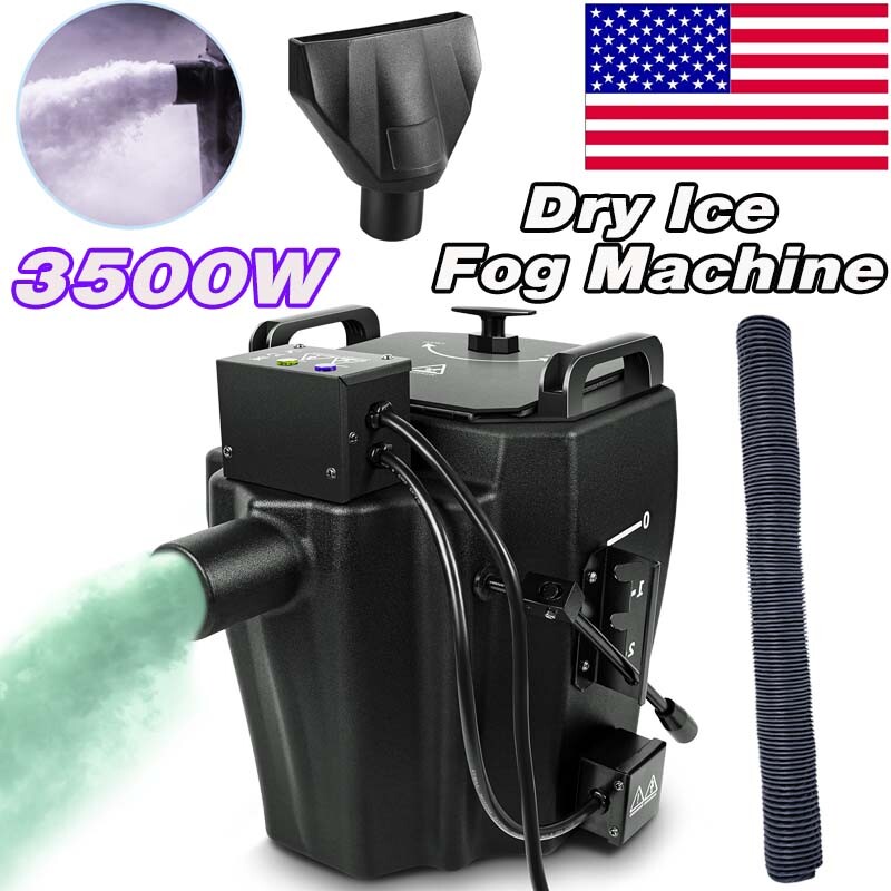 Dry Ice Fog Machine 3500W Dry Ice Low Lying Fog Machine Effect w/ Tube For Party