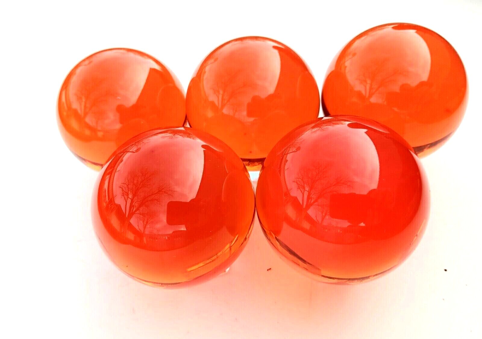 Acrylic Contact Juggling Balls / 65mm Orange /  1-5 Ball set