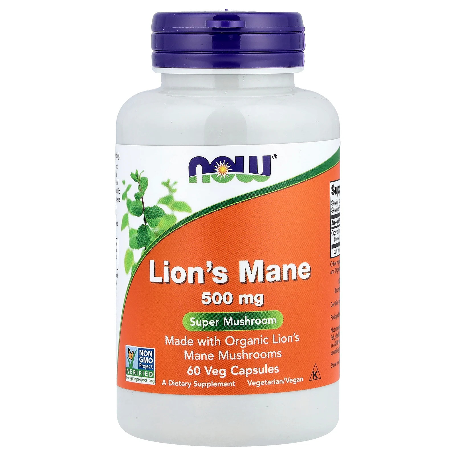 Lion's Mane, 500 mg, 60 Veg Capsules