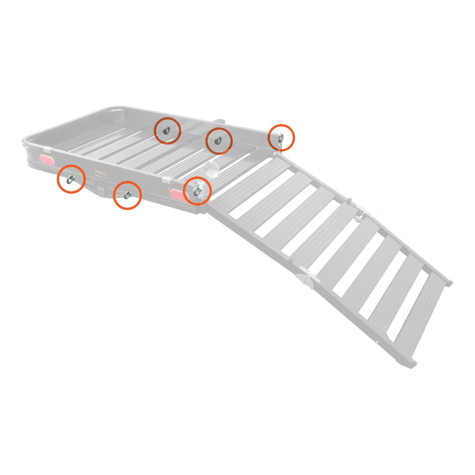 Curt-Replacement 18112 Hardware for Cargo Carrier with Ramp