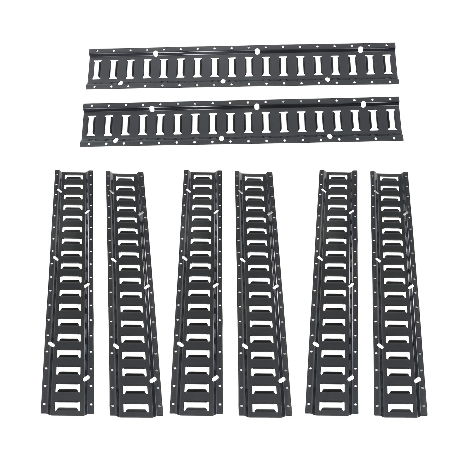 8 Pack Enclosed Trailer 3ft Powder-Coated Steel E Track Rails Tie Down