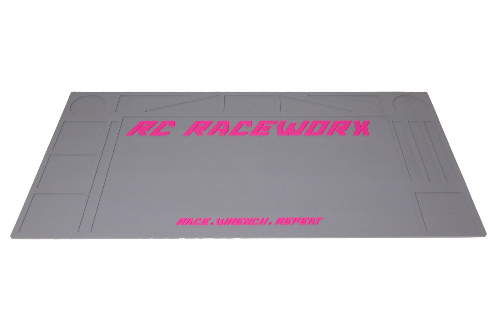 RC Raceworx Original Pit Mat 18x36 - Gray and Pink