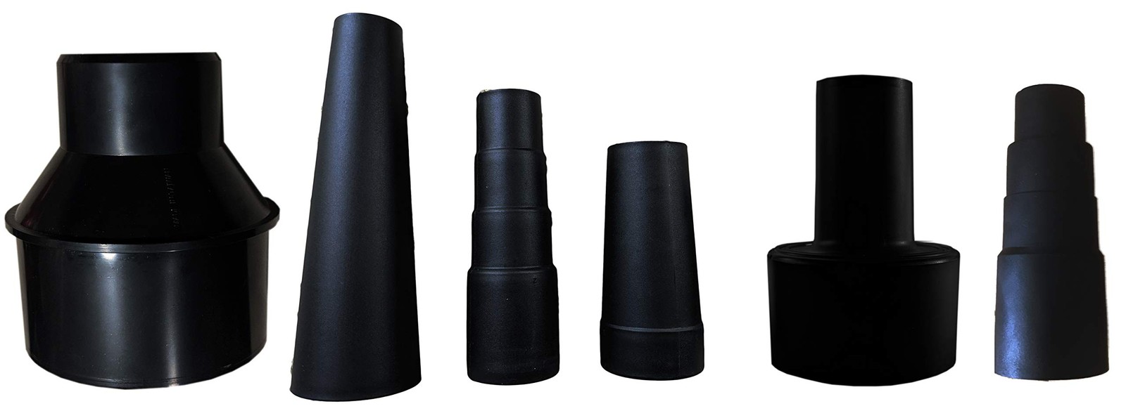 Dust Collection Cone Reducer 4-Inch to 2 1/2-Inch plus 5 Vacuum Hose Adapters...