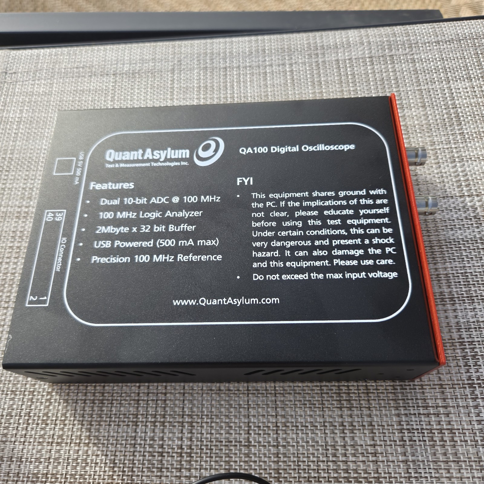 Quant Asylum Digital Oscilloscope QA100 OPEN BOX