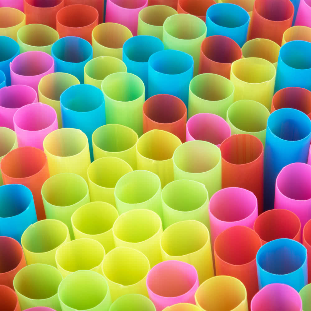 50 - 8.5" Colossal/Bubba Neon Unwrapped Straw 1/2" Diameter Free Ship USA Only