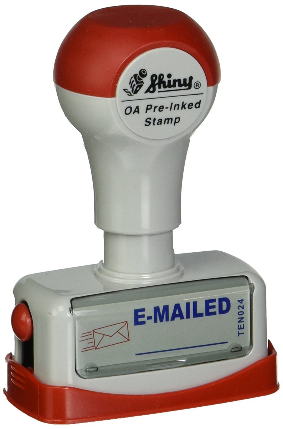 E-MAILED Two Color Preinked Title Stamp by Shiny (TEN024)