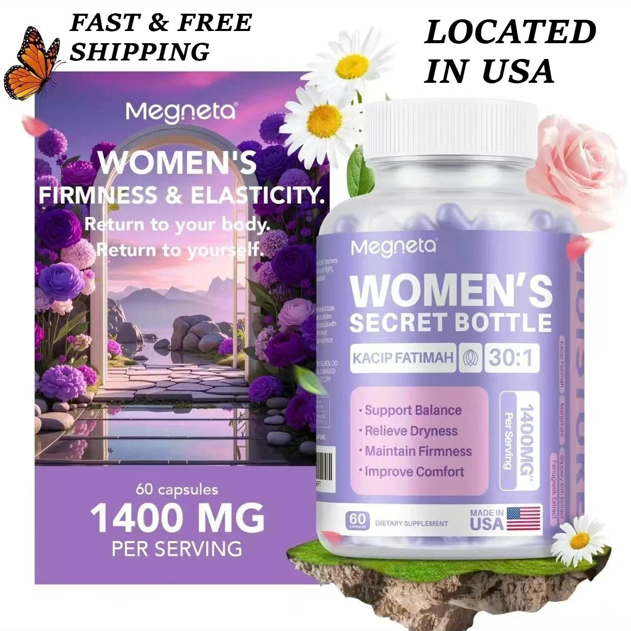 Women's Secret Bottle-Vaginal Probiotics - Women pH Balance Health Supplement
