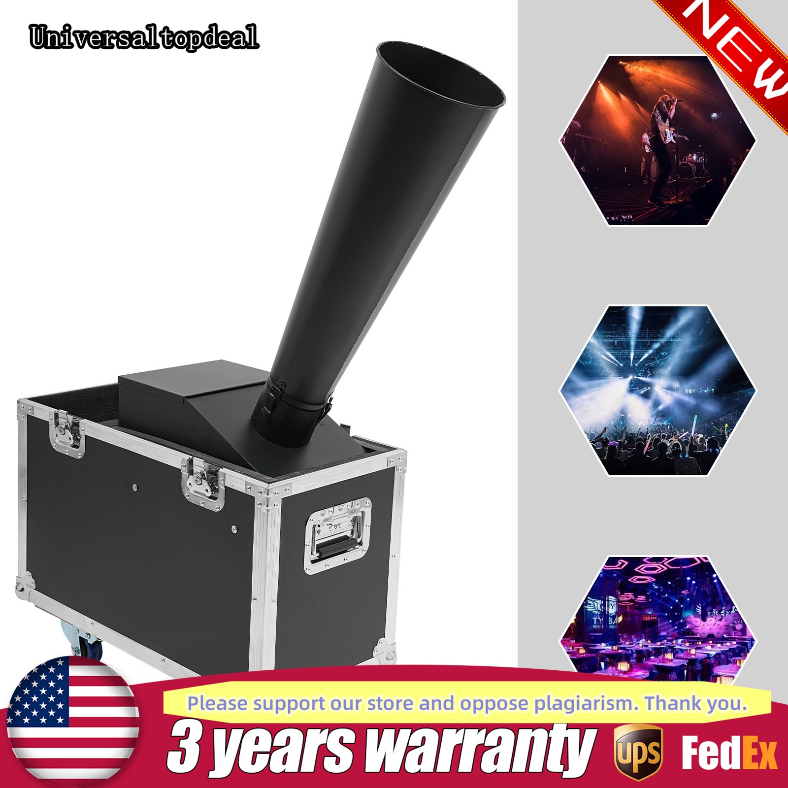 CO2 Confetti Machine w/ Flight Case Confetti Blaster Jet 19.68FT Jetting Height