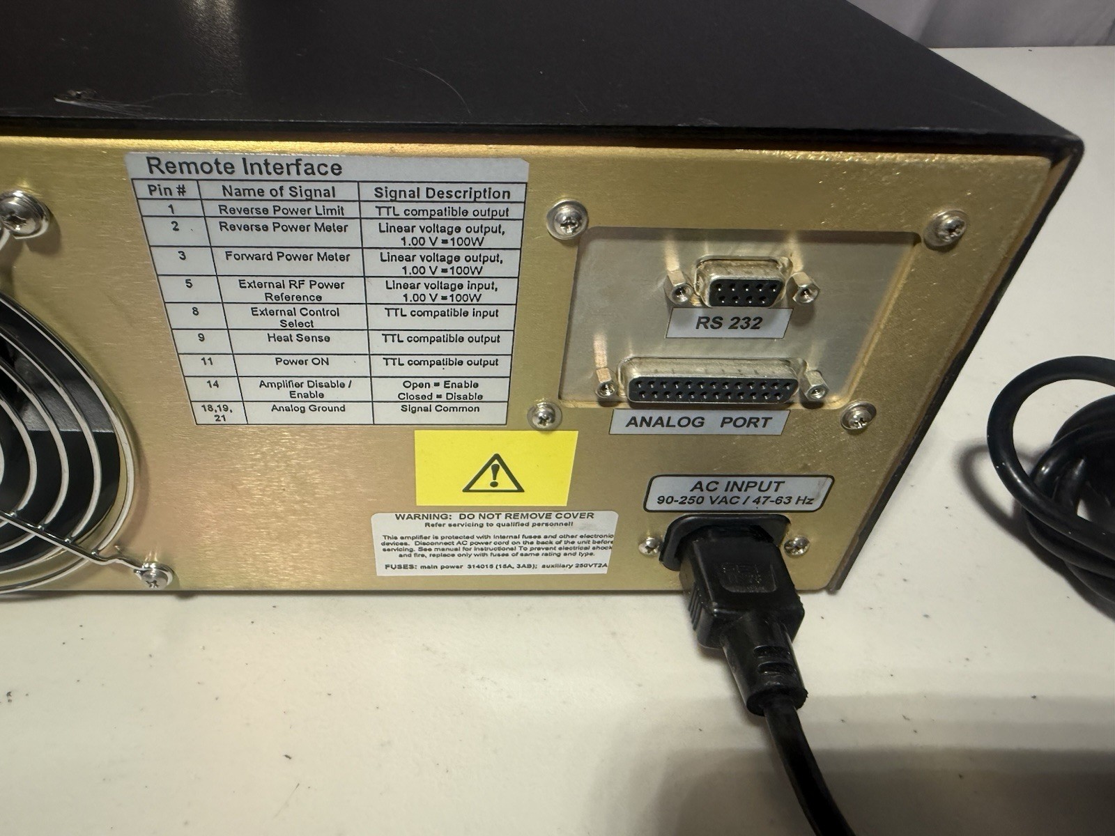 T&C power conversion AG1021 AG series amplifier LF amplifier/generator