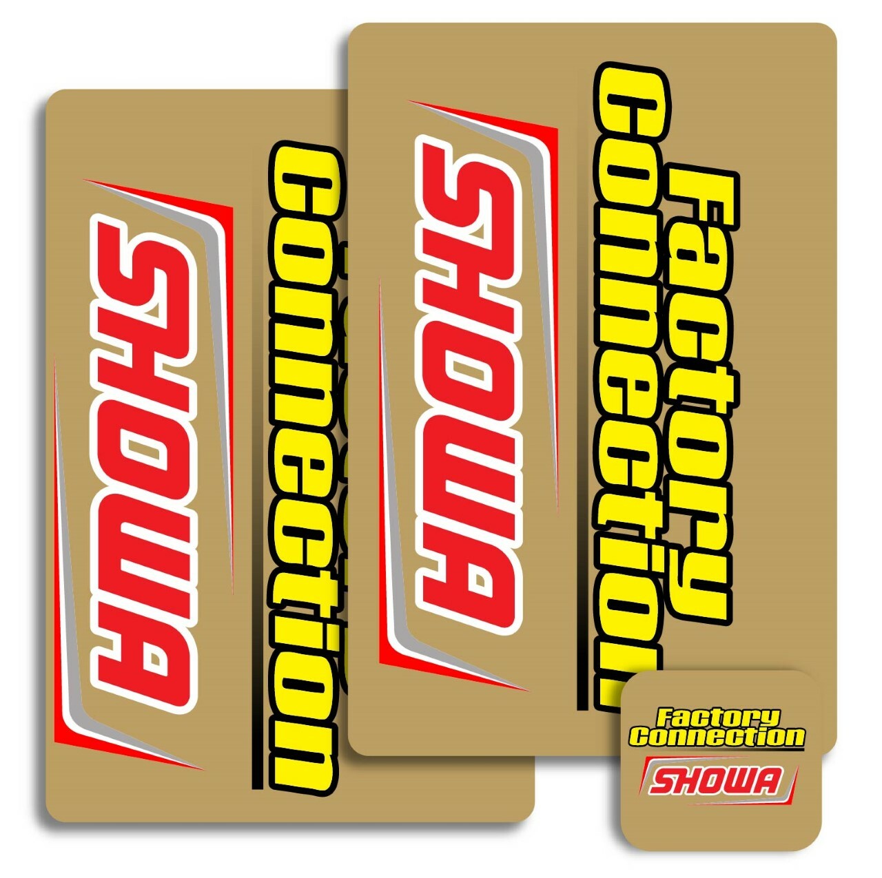 Factory Connection Fork Decals SHOWA Fork Shock Wraps Stickers Jettson FC-SHO-BK