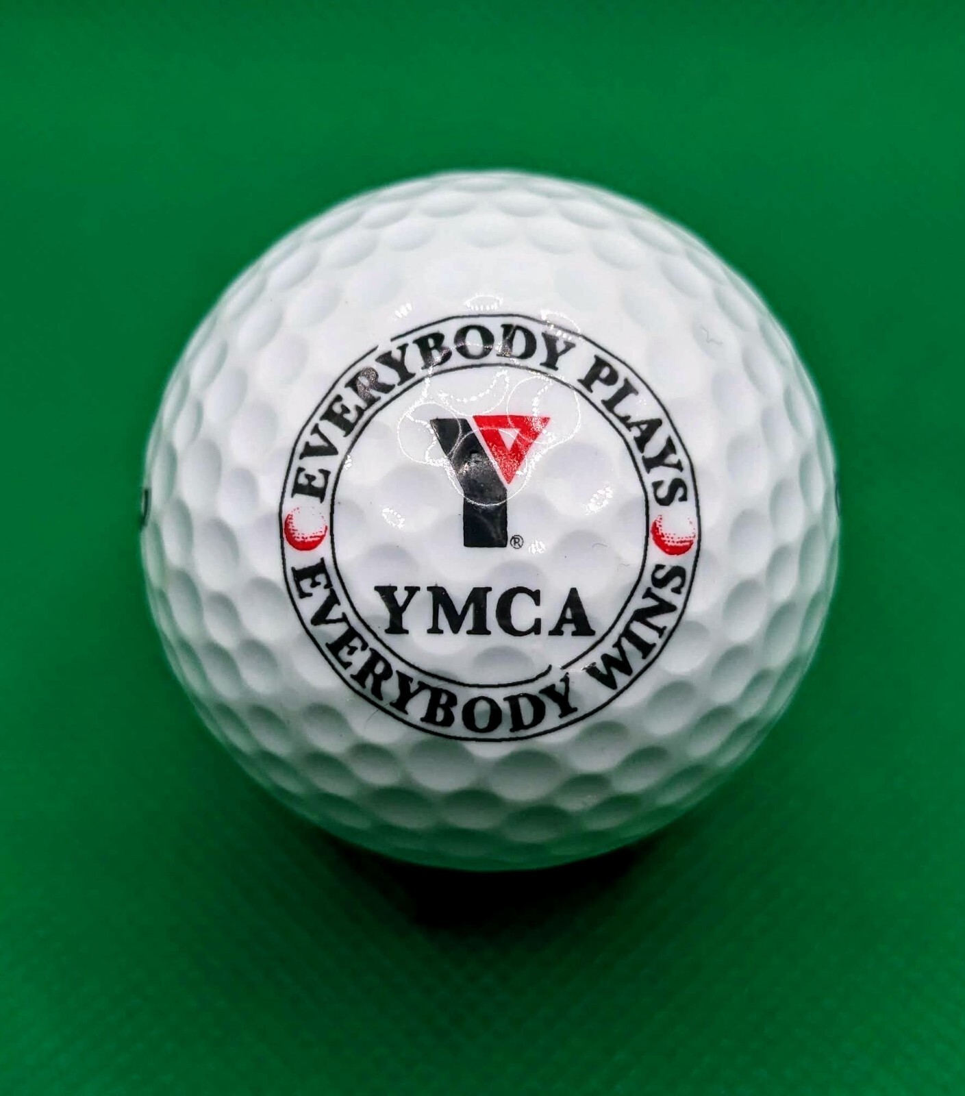 YMCA - Everybody Plays - Everybody Wins - logo golf ball