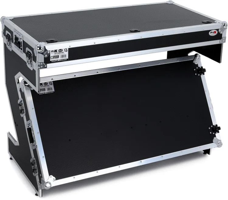 ProX Z-Table Folding Mobile DJ Workstation and Flight Case