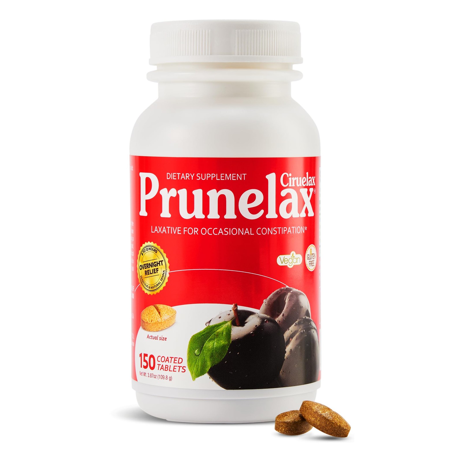 Prunelax Ciruelax Regular Strength Laxative Tablets Natural-Ingredient 150ct
