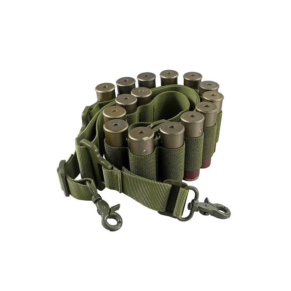 US Tactical 15 Round Shotgun Shell Bandolier 12GA Ammo Gun Sling Outdoor Hunting
