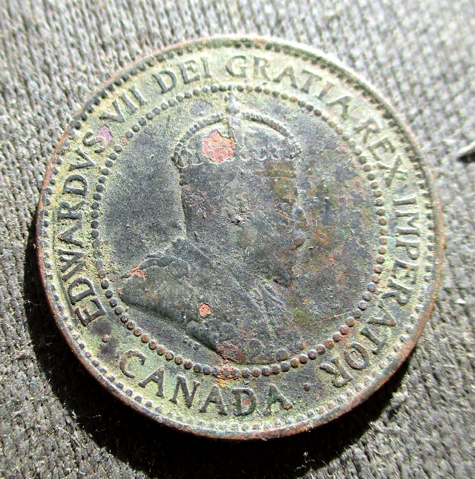 OLD 1 CENT 1908 COIN OF CANADA ~ KING EDWARD VII