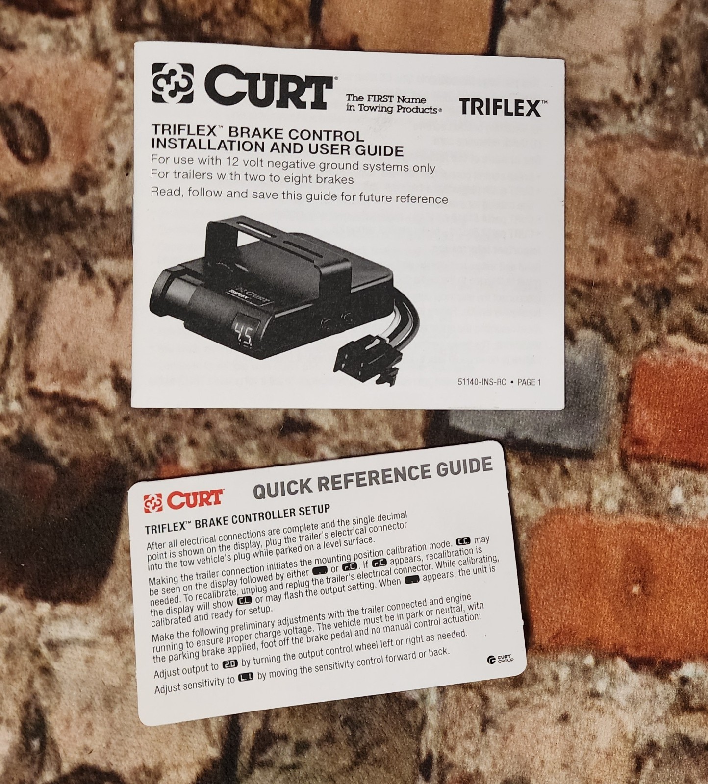 CURT TRIFLEX TRAILER BRAKE CONTROLLER BLACK RV CAMPER