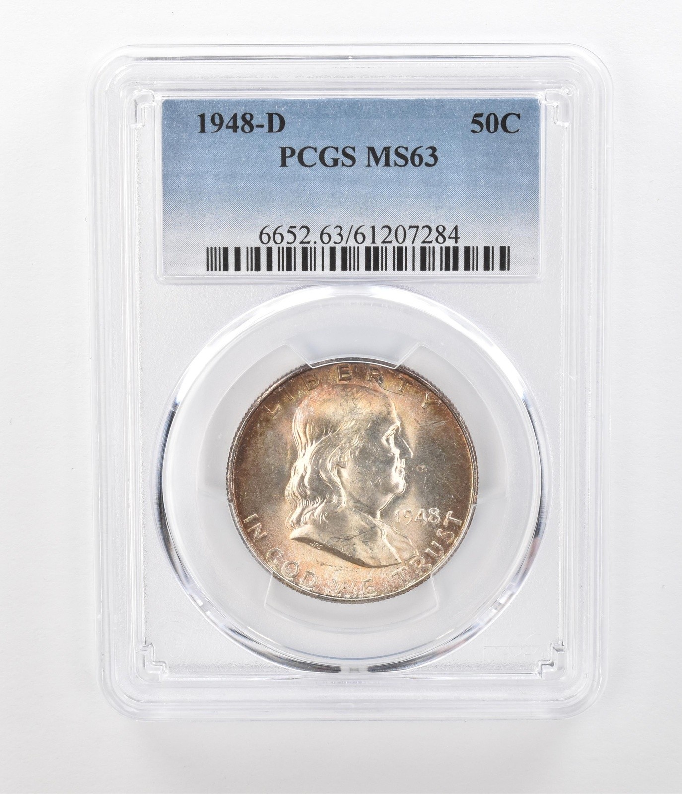 1948-D Franklin Half Dollar MS63 PCGS Beautiful Tone *1143