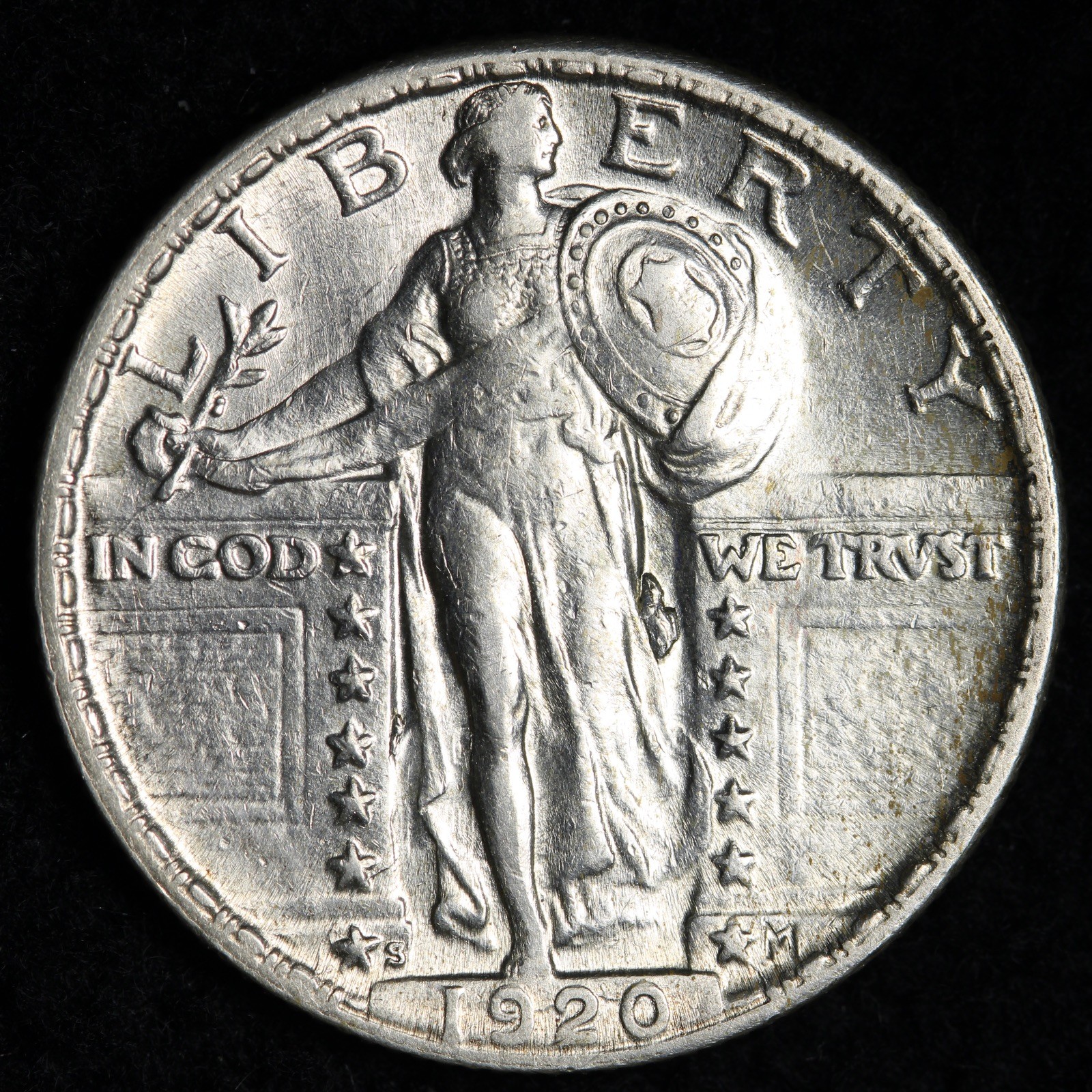 1920-S Standing Liberty Silver Quarter UNC *UNCIRCULATED* MS E307 YURCEM