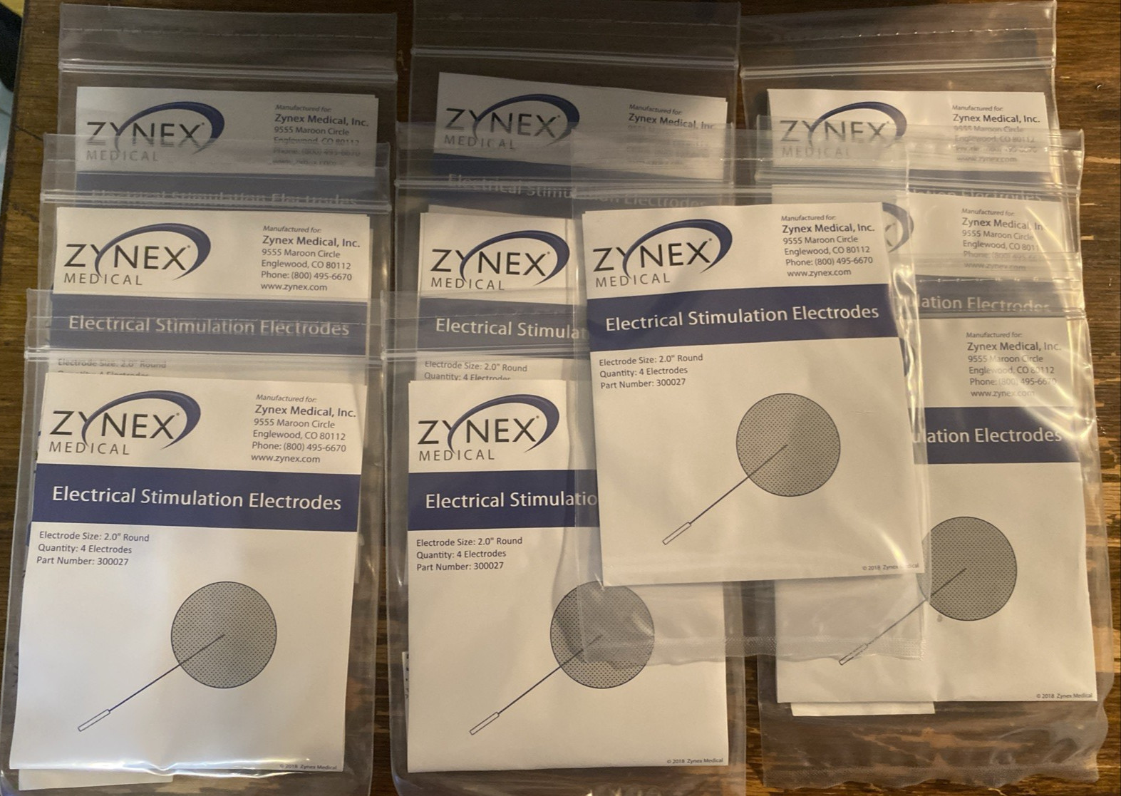 ZYNEX Medical Electrical Stimulation Electrodes 2" Round Pads 40 (10 Packs Of 4)