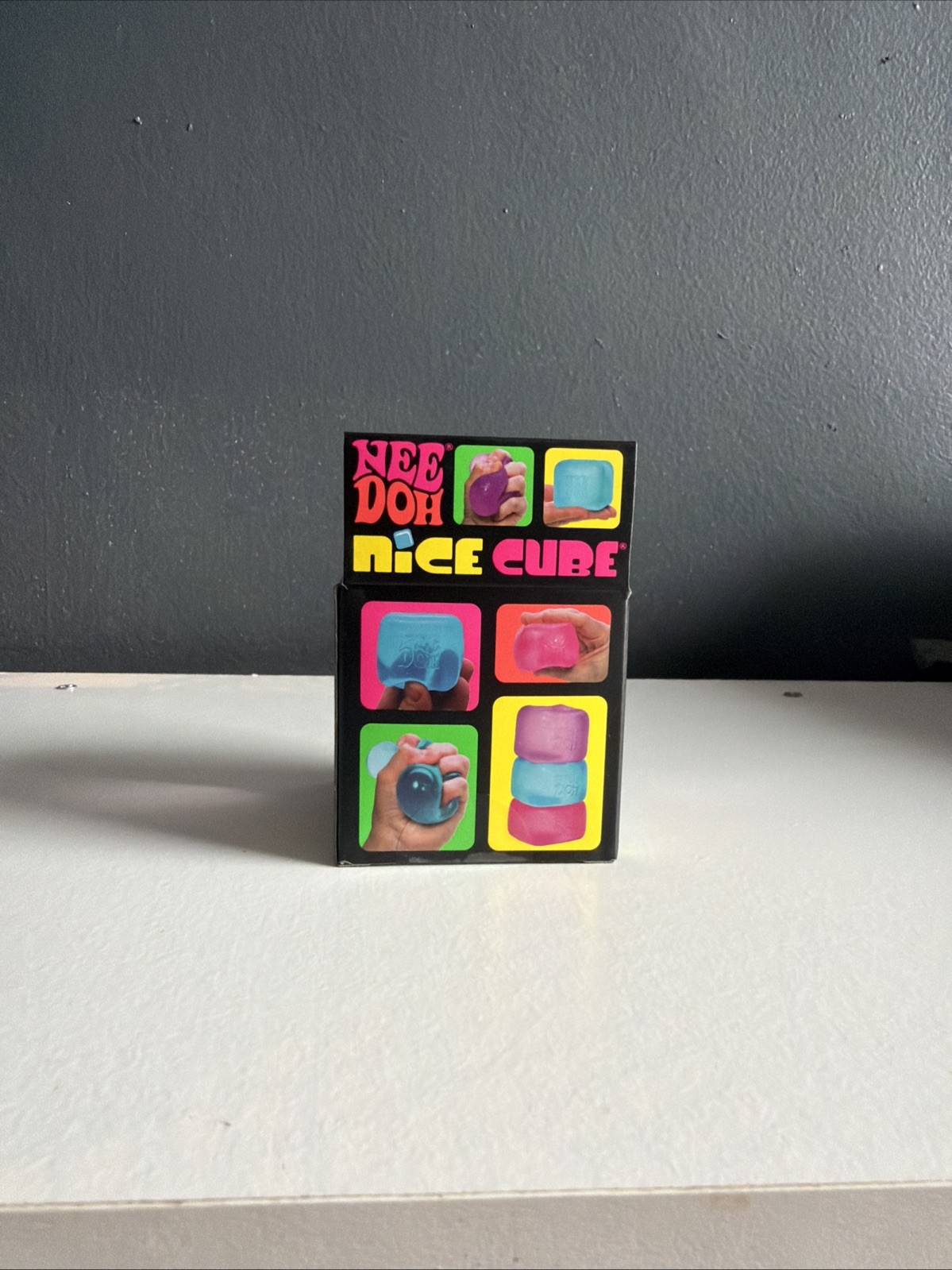 Nee Doh Nice Cubes Ice Cube Toy Fidget Super Solid Squish Purple