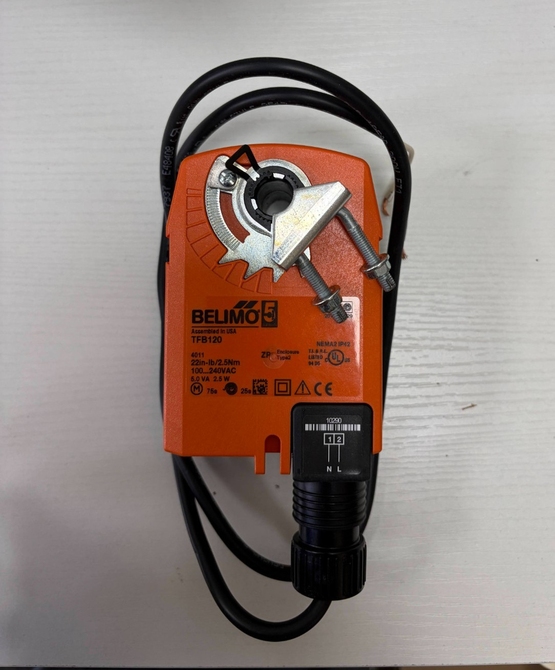 Belimo TFB120 Spring Return Damper Actuator 100-240V HVAC Control Open Box