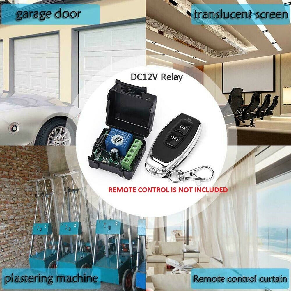 DC 12V 1CH Relay Receiver RF Transmitter 433Mhz Wireless Switch
