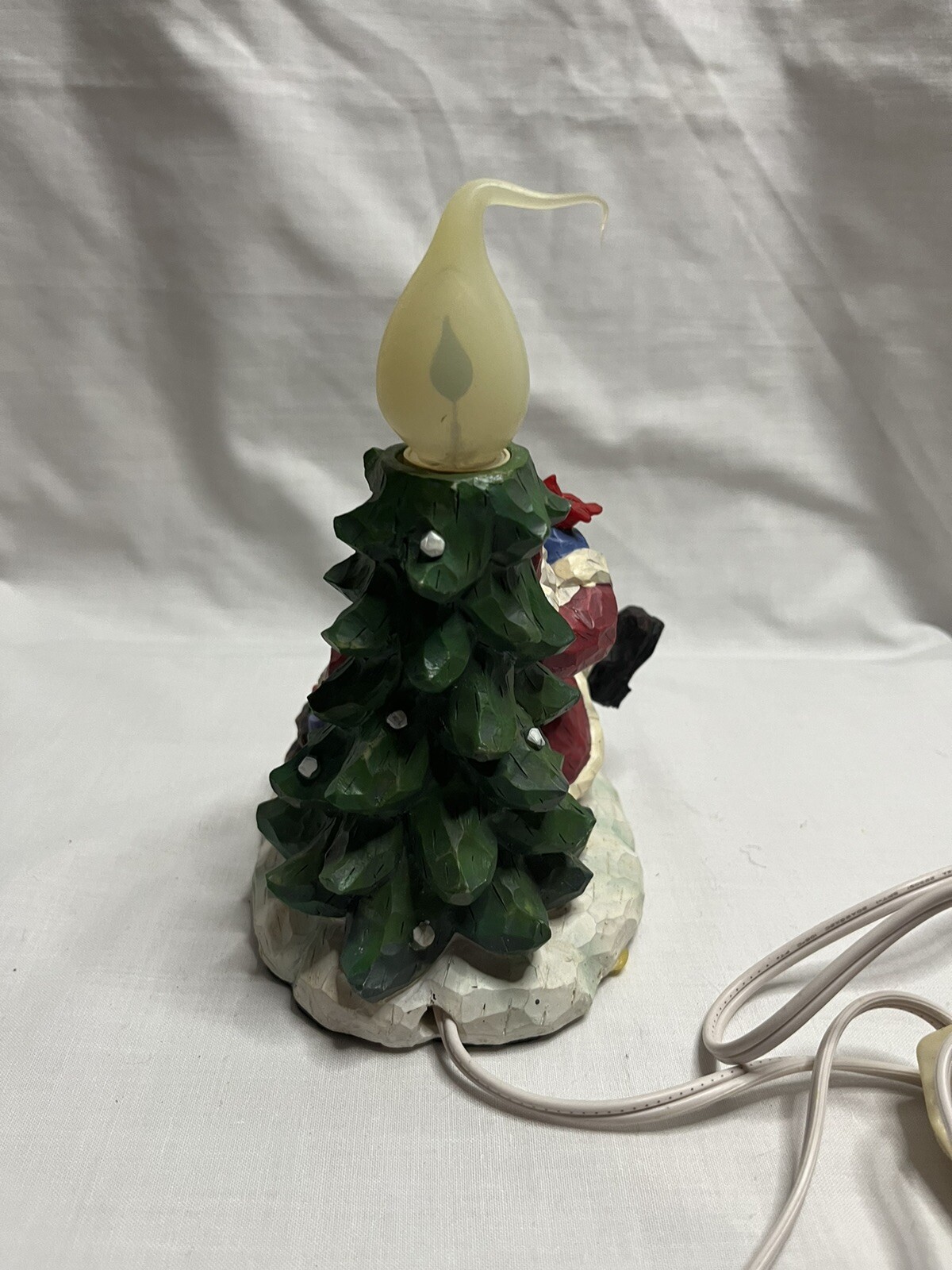 Christmas In The Woods Sitting Santa Flicker Light