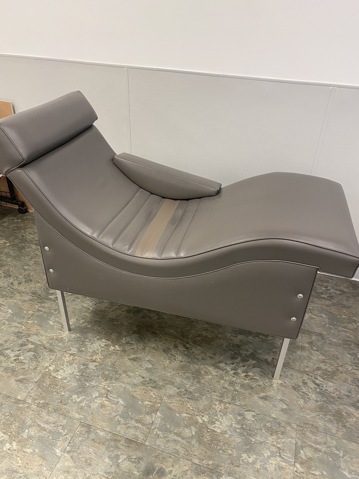 Early 90’S Retro Tattoo Chair Bed With Arm Rest And Cubbyhole
