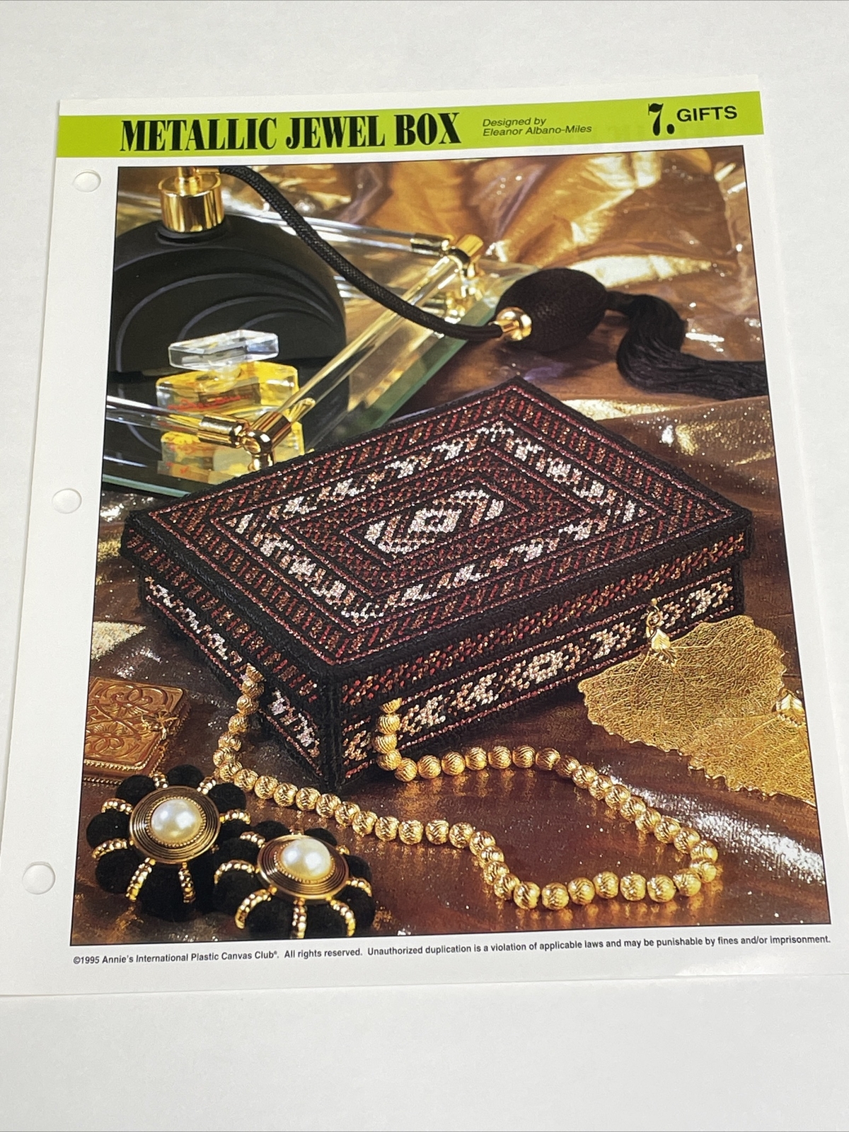 Metallic Jewel Box Annie's Plastic Canvas Pattern