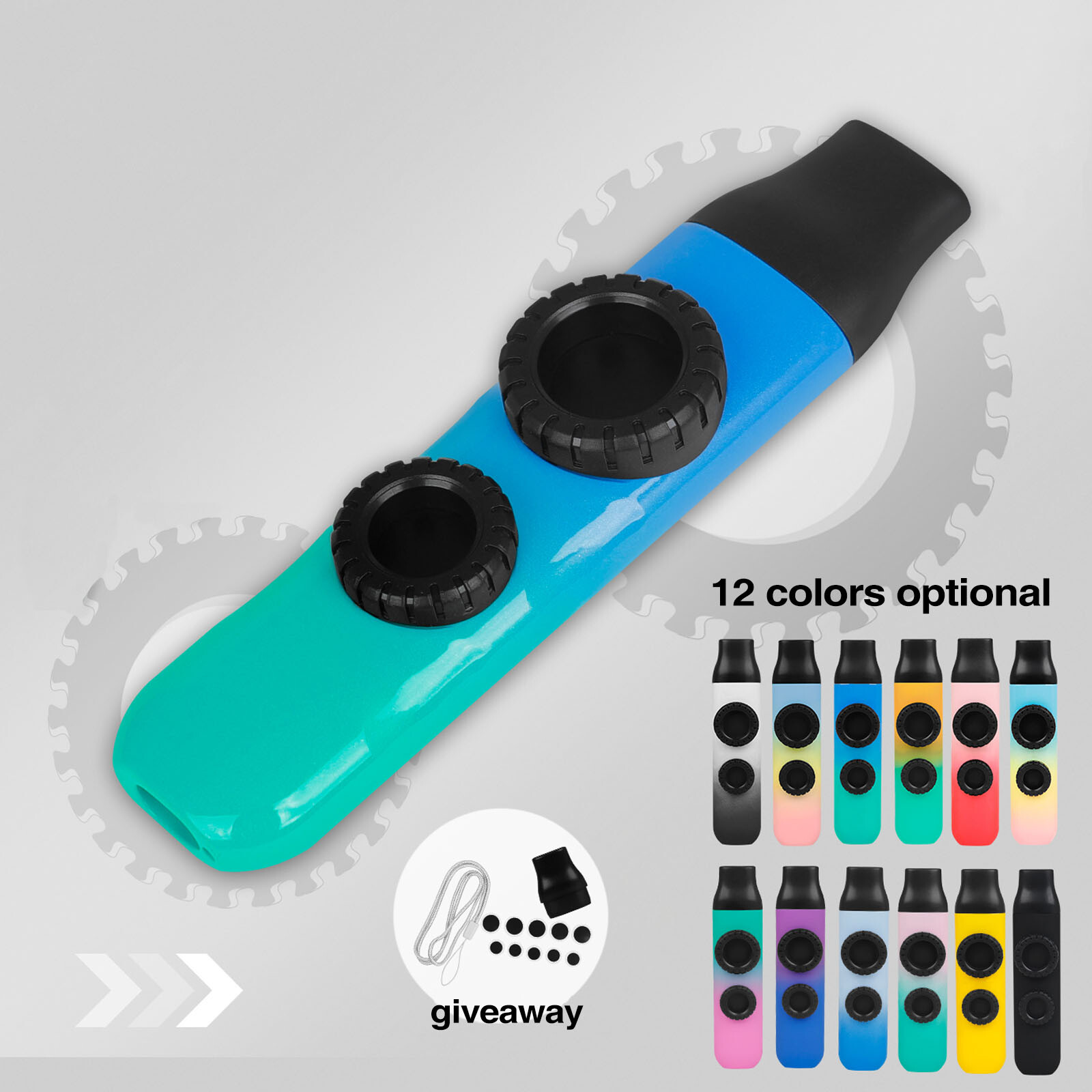 Double Hole Kazoo Whistle Flutes Double Film Kazoo Musical Instrument Upgraded
