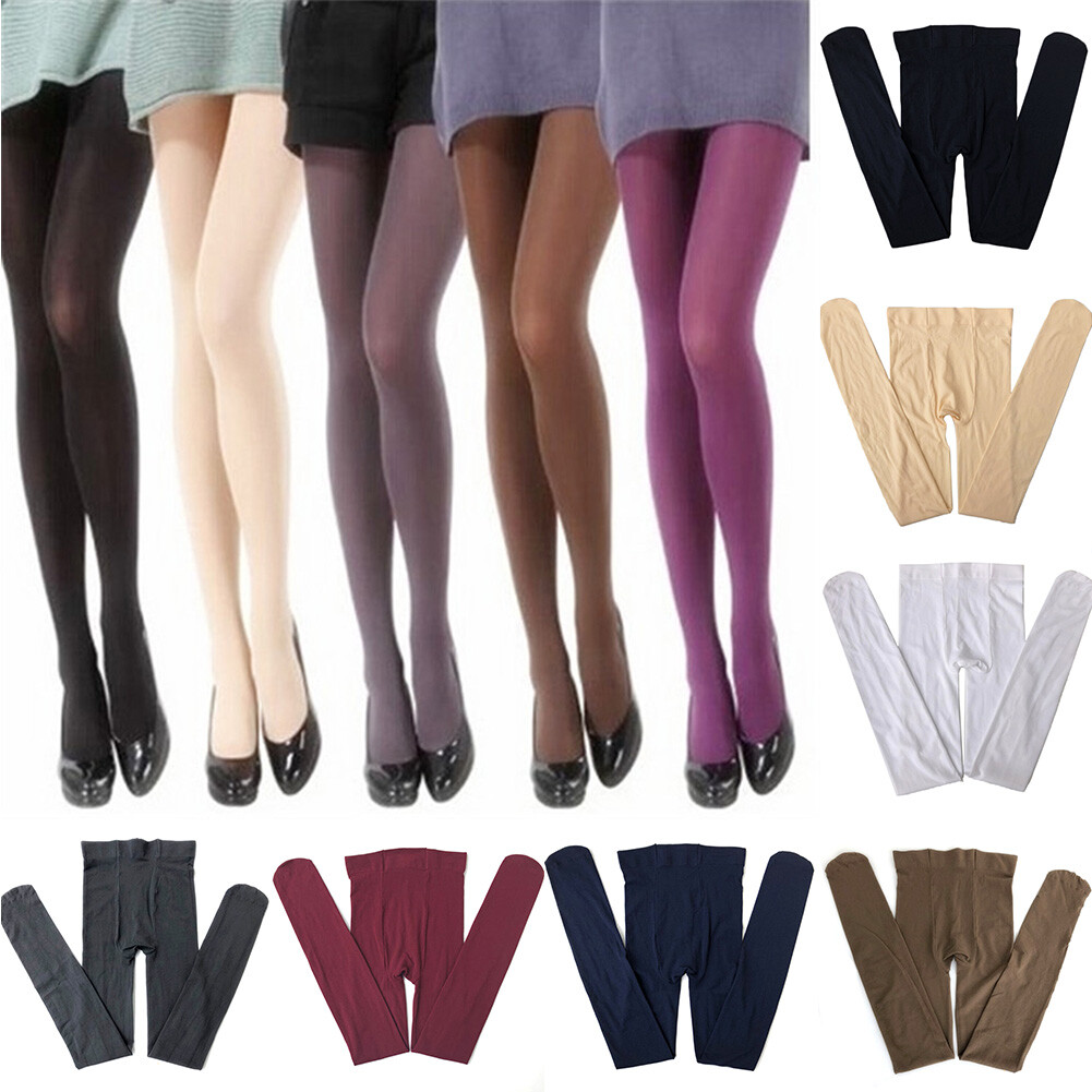 Plus Size OPAQUE TIGHTS Plain Color Pantyhose Women Sexy Stretchy Stockings* о