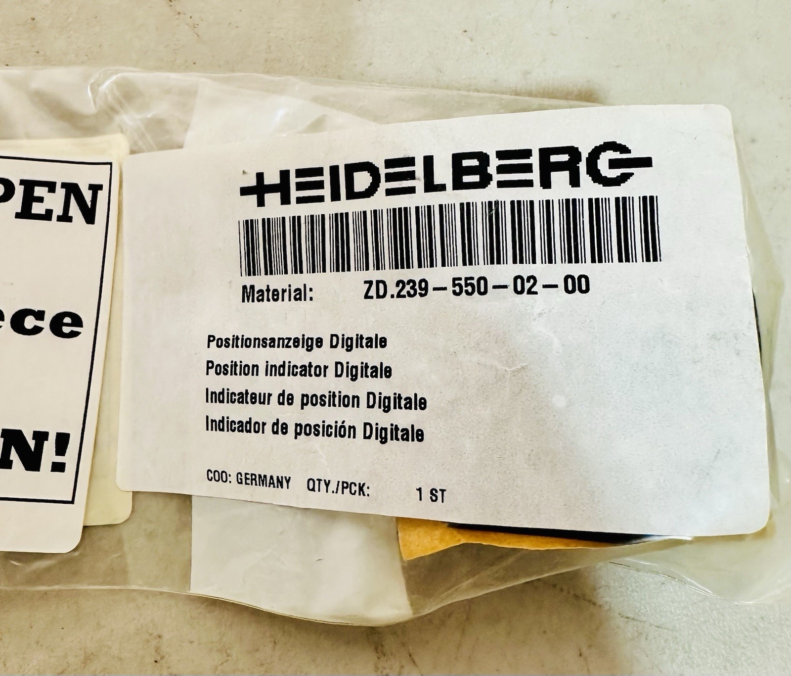 HEIDELBERG Position Indicator ZD.239-550-02-00