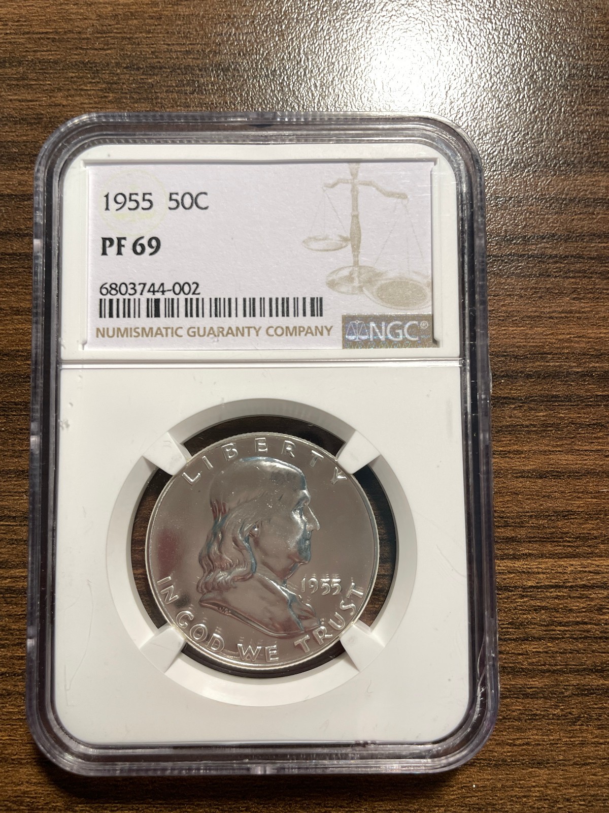 1955-P Franklin Silver Half Dollar 50C NGC PROOF 69 PR 69 PF 69