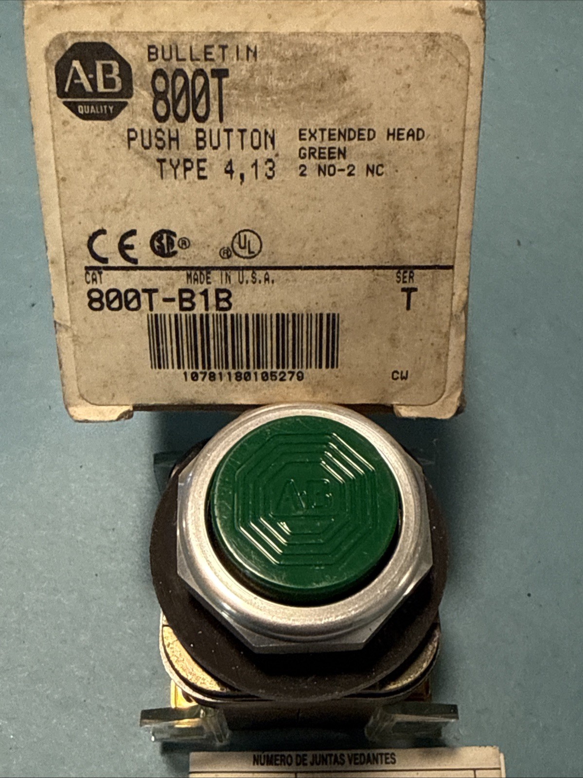 NEW ALLEN BRADLEY 800T-B1B PUSH BUTTON SERIES T 800TB1B