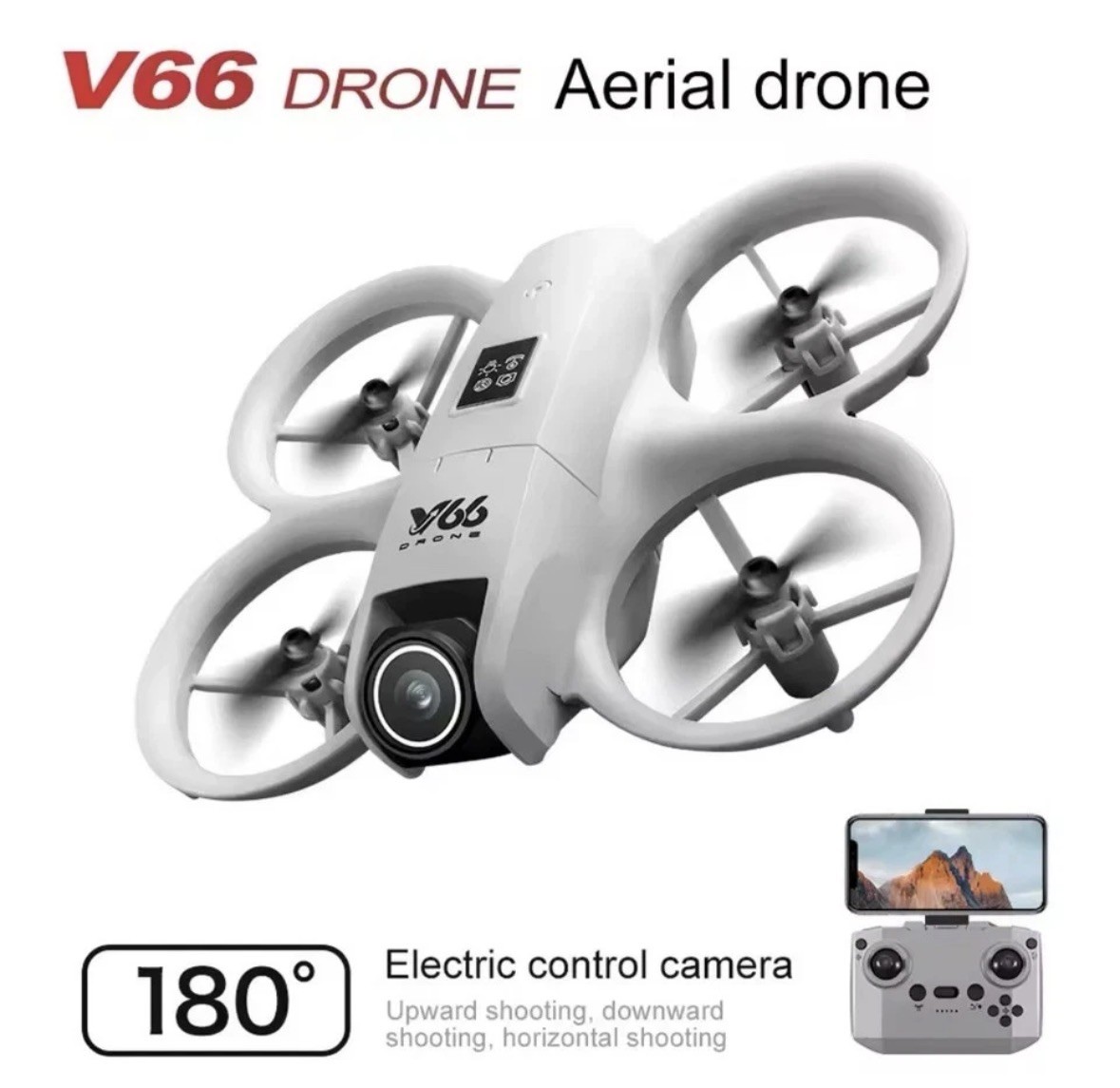 V66 NEO Foldable Ultra-Light WiFi Mini Drone 4K Dual Camera Obstacle Avoidance
