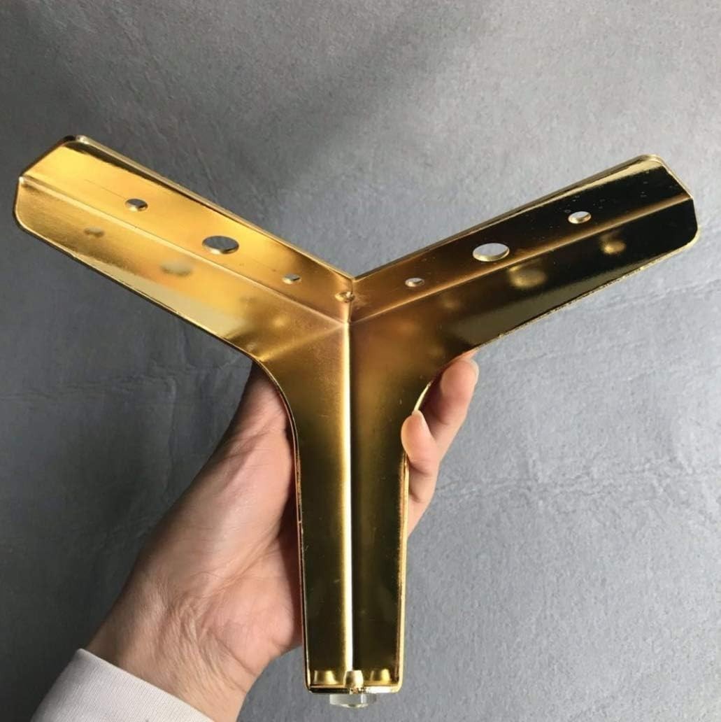 Set of 4 Gold Metal Sofa Legs - Heavy Duty Triangle Furniture Feet 4 Inch
